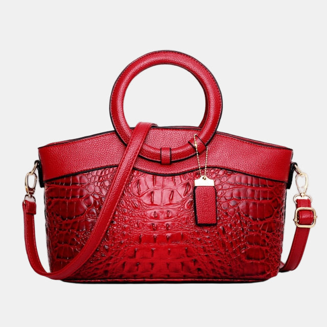 Jaye Stylish Crocodile-Pattern Handbag