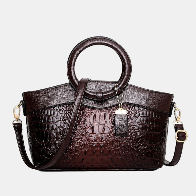 Jaye Stylish Crocodile-Pattern Handbag