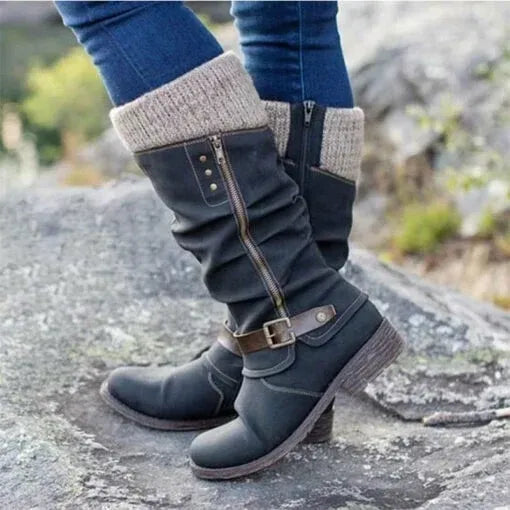 Side Zipper Ankle Boots