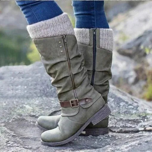 Side Zipper Ankle Boots