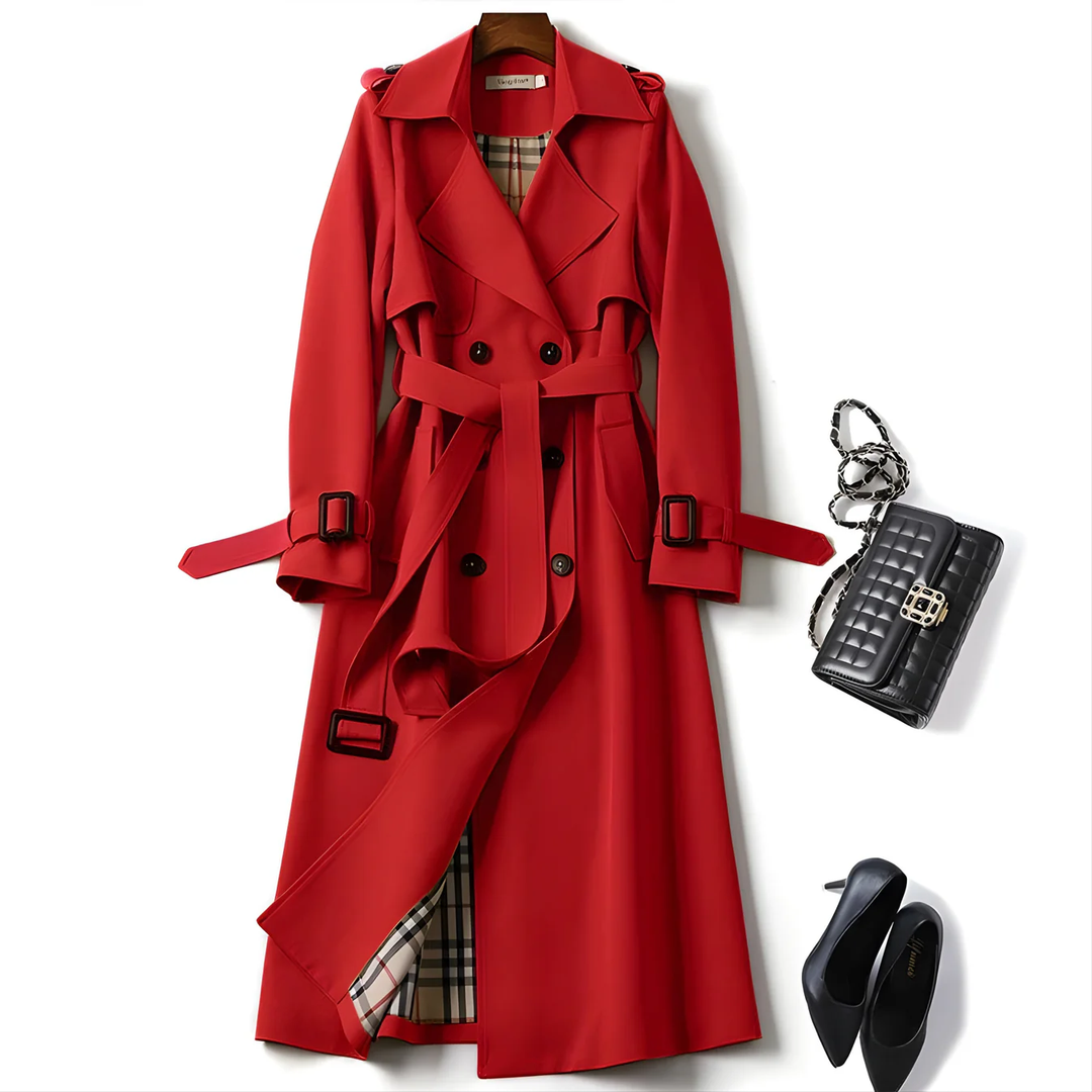 Chic Jade Trench Coat